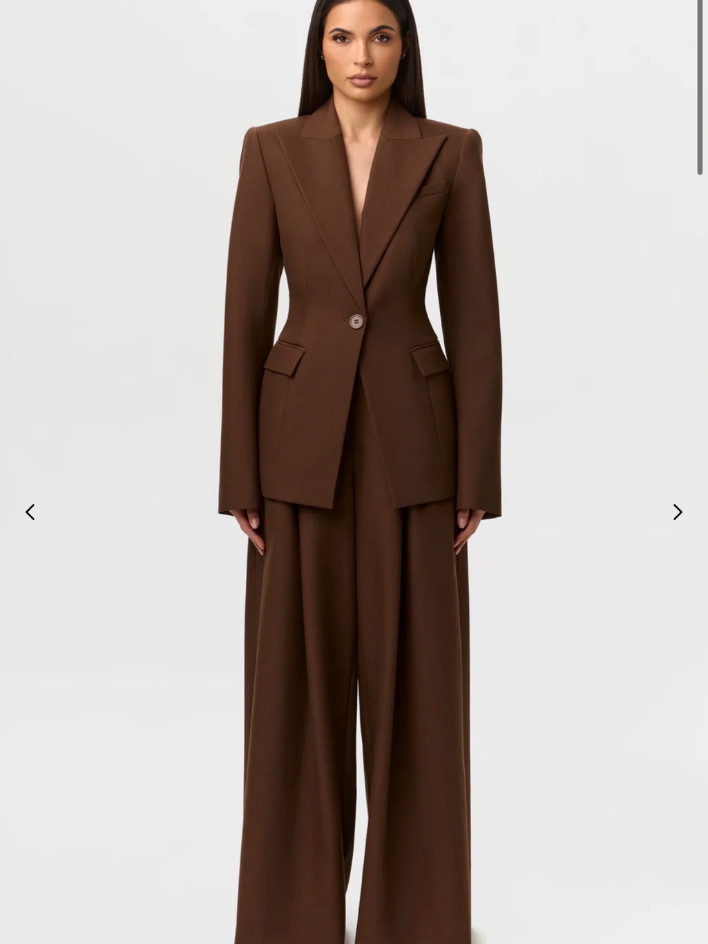 Naked Wardrobe Brown Tailored Pants Only
